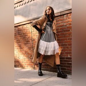 NWOT Free People Soho Rain Trench Coat